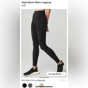 ALO High waist black Motto leggings